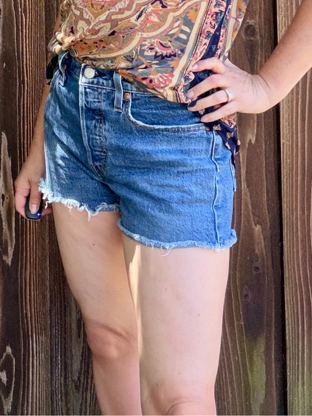 Levi's 501 Original High Rise Cut Offs - Waist 28